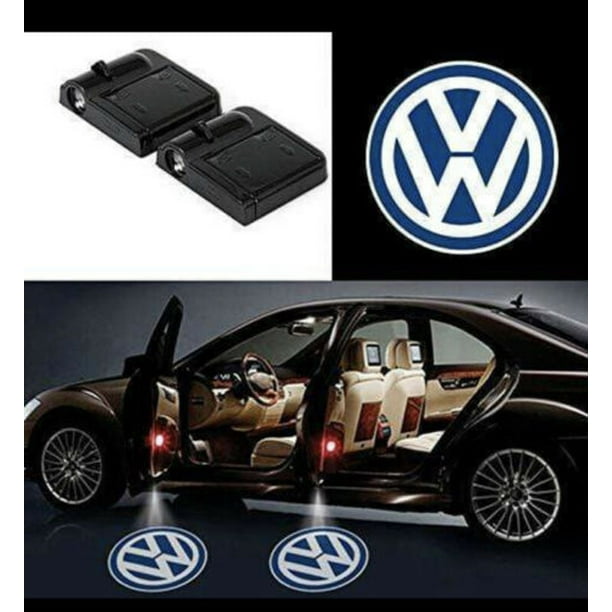 Car Laser Wireless Sensor Door Logo Shadow Light Lamp For Volkswagen blue
